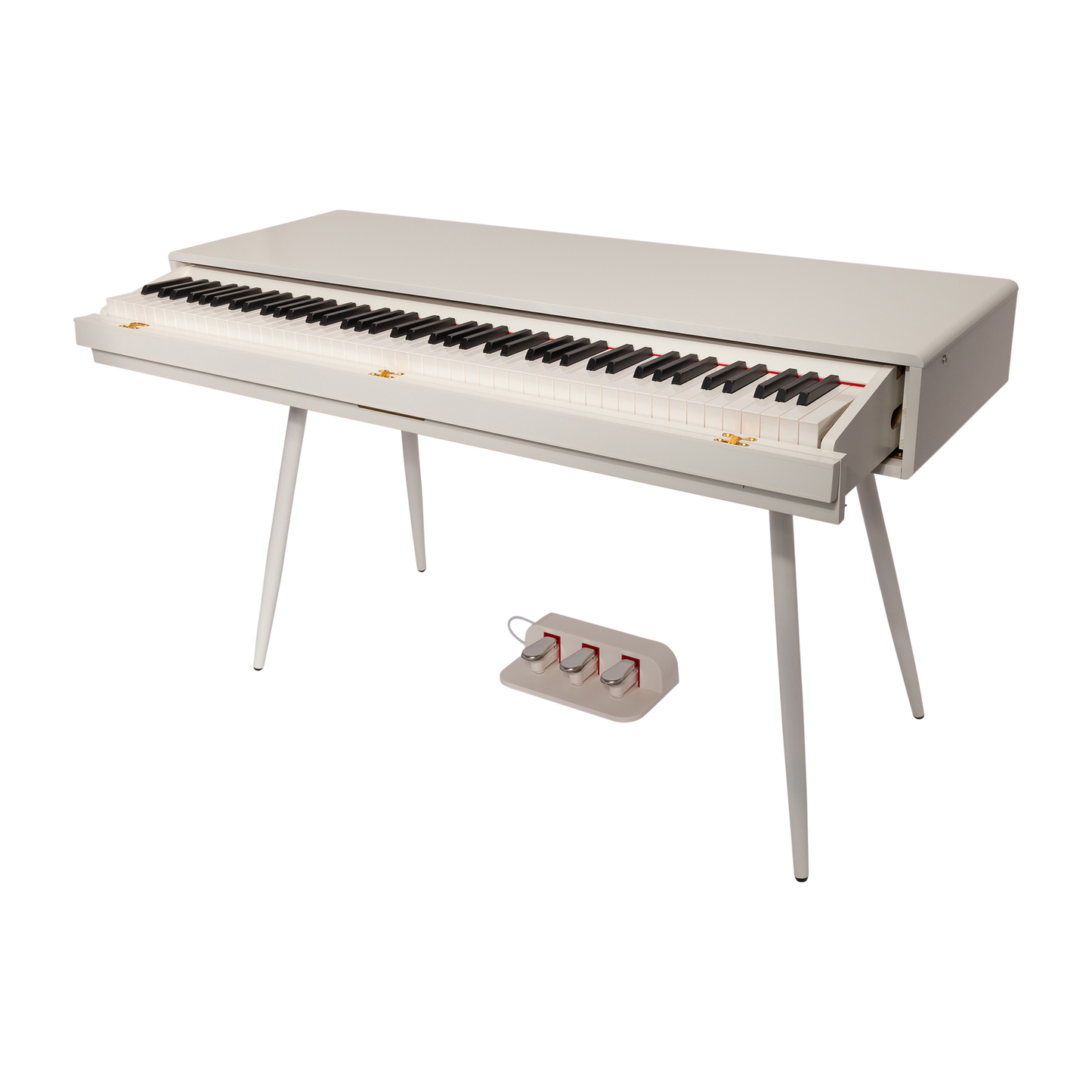 Crown CMDP-916-WHT Upright 88-Key Weighted Digital Piano with Convertible Desk Design