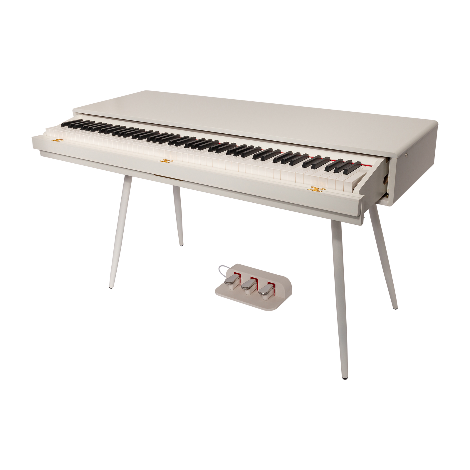 Crown CMDP-916-WHT Upright 88-Key Weighted Digital Piano with Convertible Desk Design