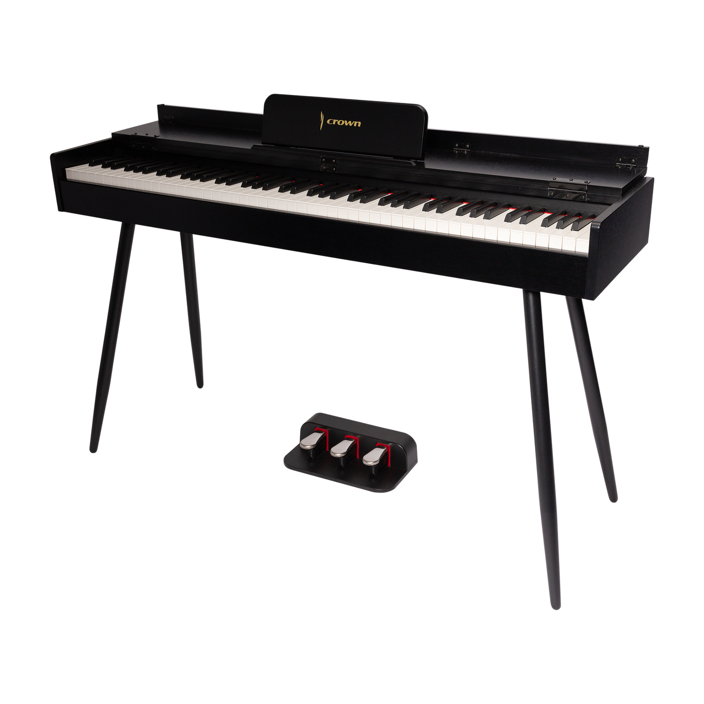 Crown CMDP-919-BLK 88-Key Portable Digital Piano with Hammer-Action Keyboard and French Dream Sound Engine