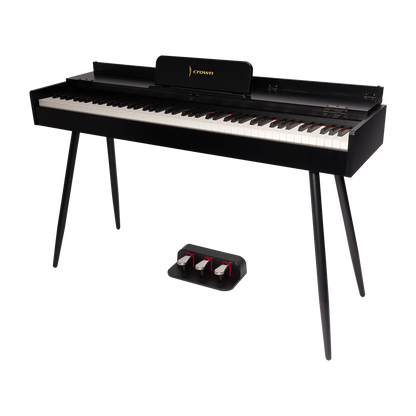 Crown CMDP-919-BLK 88-Key Portable Digital Piano with Hammer-Action Keyboard and French Dream Sound Engine