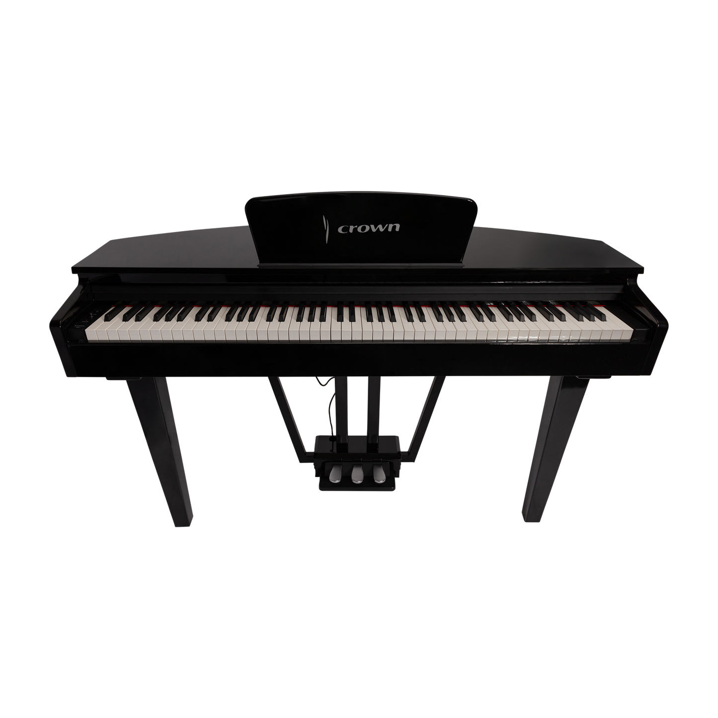 Crown CMG-1 Digital Grand Piano - Gloss Black, 88-Key, French Dream Sound Engine, USB/MIDI Connectivity, Elegant Curved Cabinet — view 4