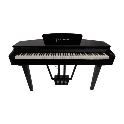 Crown CMG-1 Digital Grand Piano - Gloss Black, 88-Key, French Dream Sound Engine, USB/MIDI Connectivity, Elegant Curved Cabinet — view 4