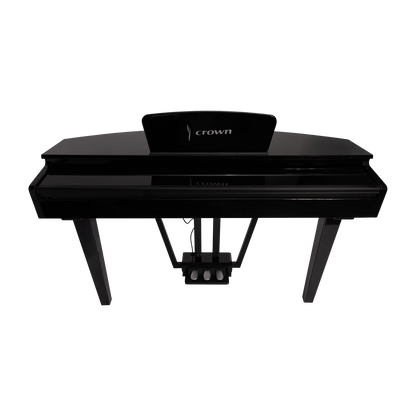 Crown CMG-1 Digital Grand Piano - Gloss Black, 88-Key, French Dream Sound Engine, USB/MIDI Connectivity, Elegant Curved Cabinet — view 5