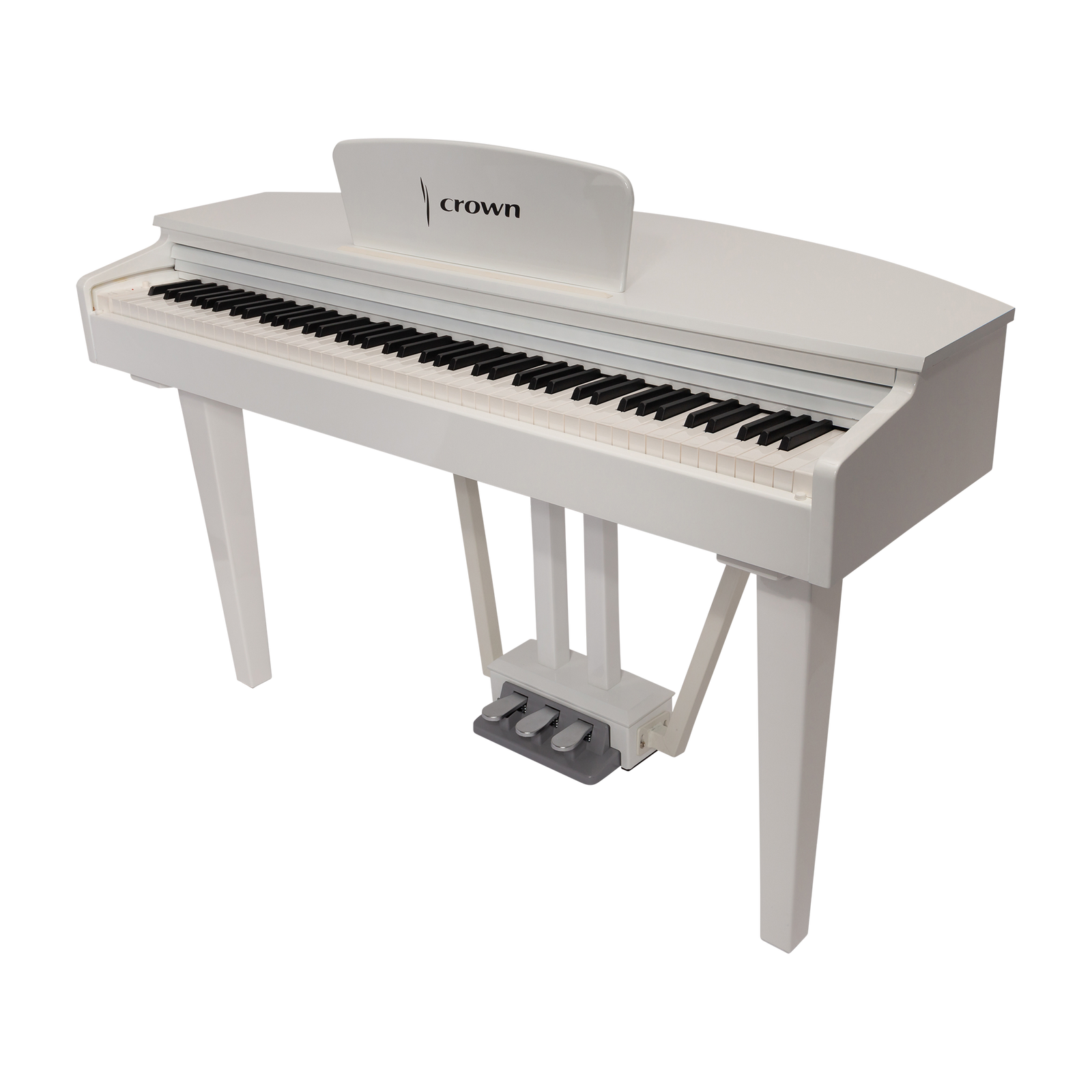 Crown CMG-1 Digital Grand Piano - Gloss White, 88-Key Hammer-Action Keyboard, French Dream Sound Engine, USB/MIDI Connectivity — view 5