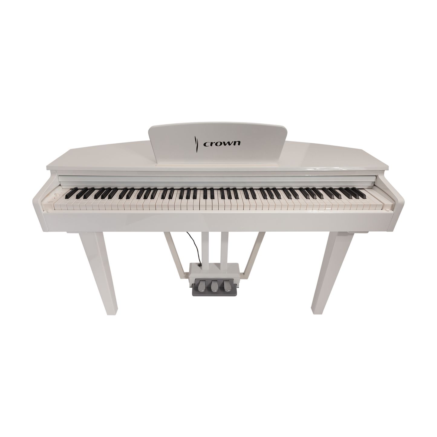 Crown CMG-1 Digital Grand Piano - Gloss White, 88-Key Hammer-Action Keyboard, French Dream Sound Engine, USB/MIDI Connectivity — view 3
