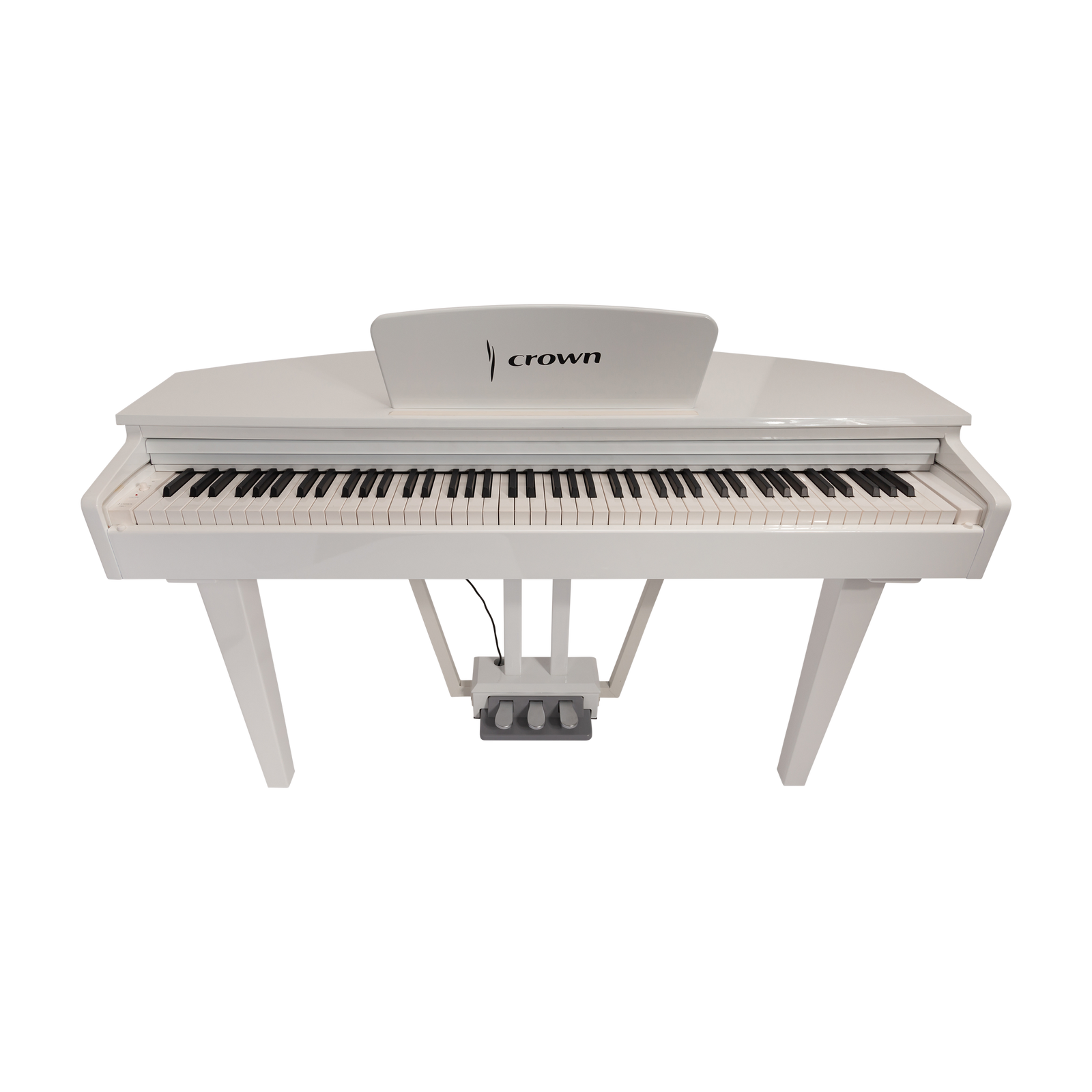 Crown CMG-1 Digital Grand Piano - Gloss White, 88-Key Hammer-Action Keyboard, French Dream Sound Engine, USB/MIDI Connectivity — view 3