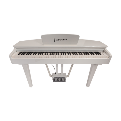Crown CMG-1 Digital Grand Piano - Gloss White, 88-Key Hammer-Action Keyboard, French Dream Sound Engine, USB/MIDI Connectivity — view 3