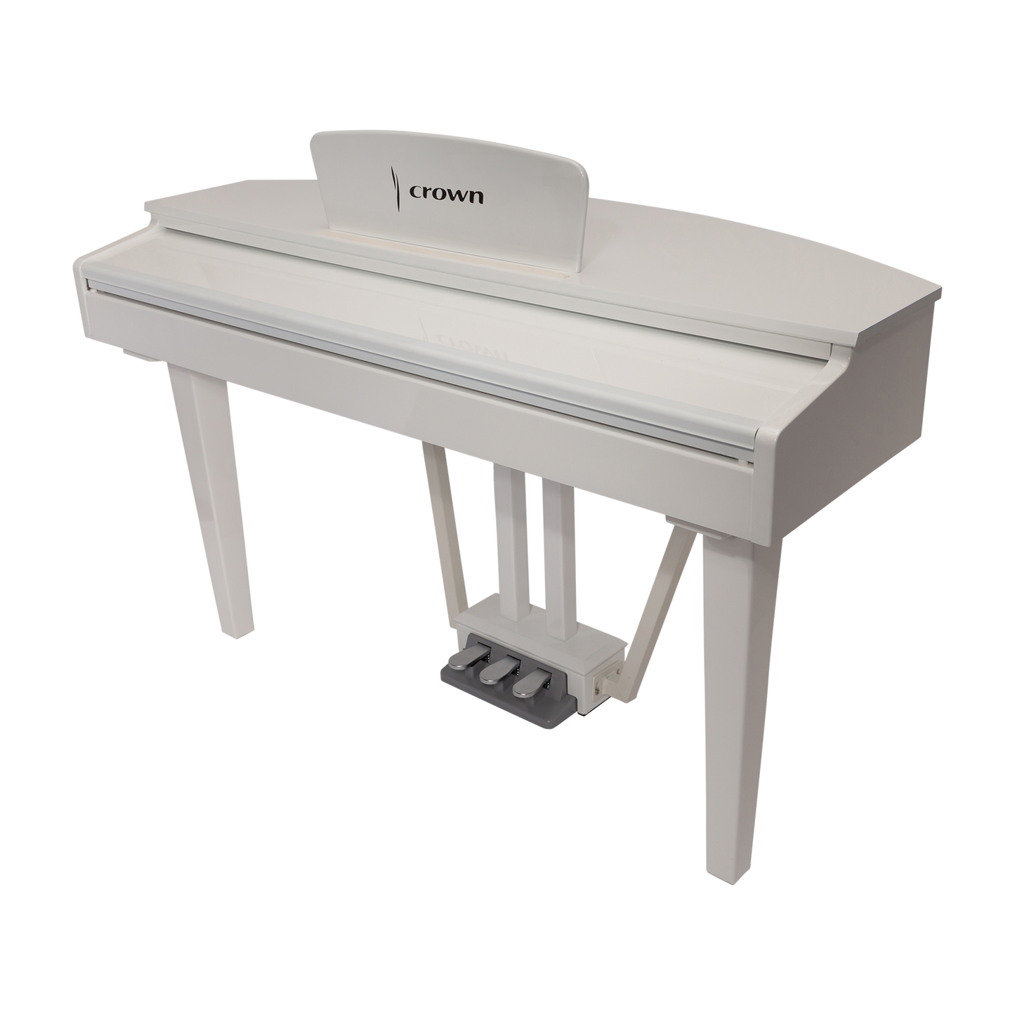 Crown CMG-1 Digital Grand Piano - Gloss White, 88-Key Hammer-Action Keyboard, French Dream Sound Engine, USB/MIDI Connectivity