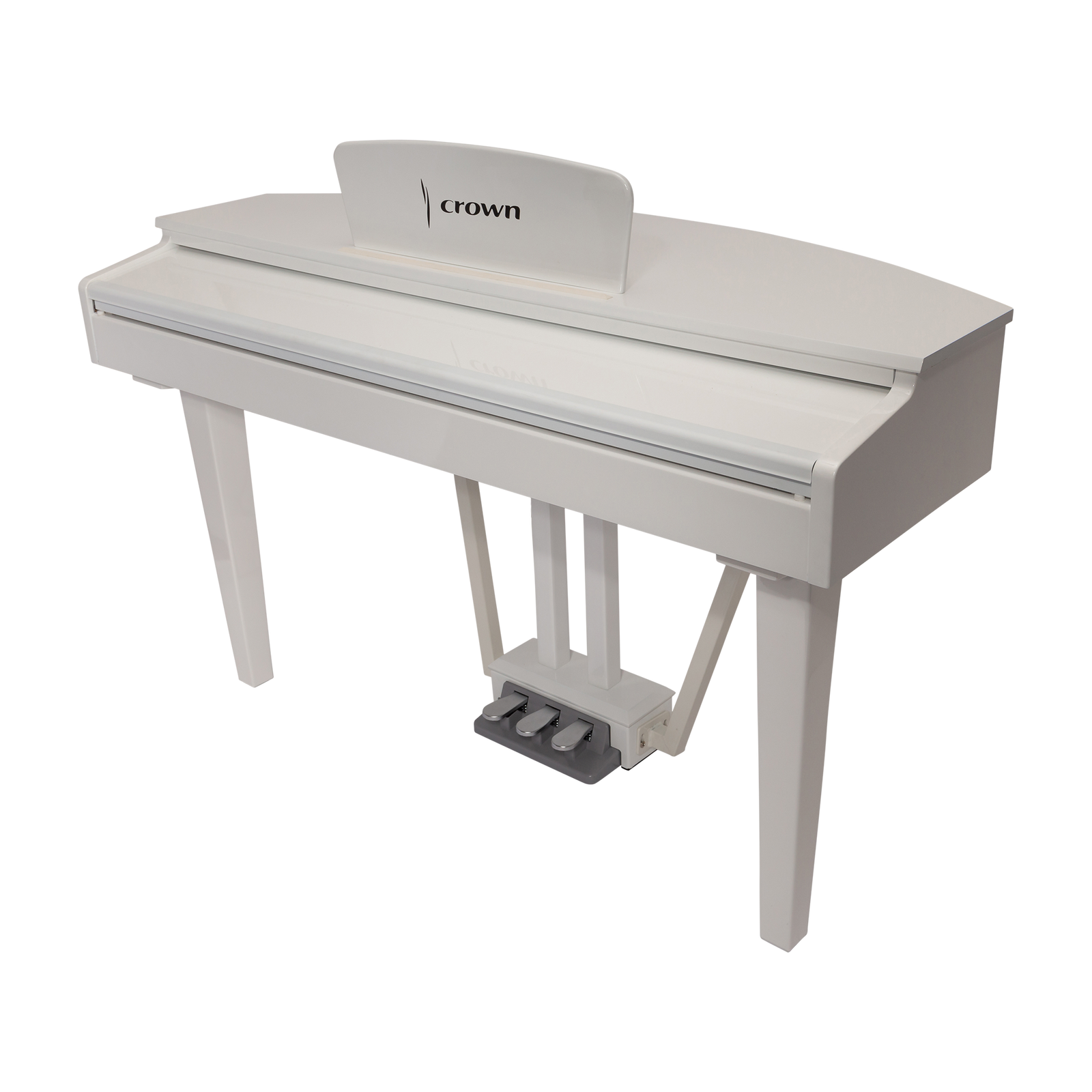 Crown CMG-1 Digital Grand Piano - Gloss White, 88-Key Hammer-Action Keyboard, French Dream Sound Engine, USB/MIDI Connectivity