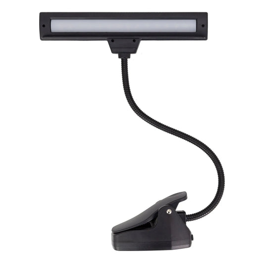 Crown LED Music Light for Piano - Black, 14 Brightness Modes, Flexible Gooseneck, USB Rechargeable