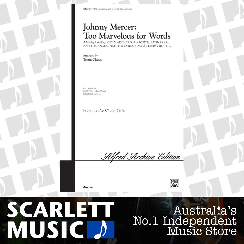 Too Marvelous for Words SATB Choral Sheet Music — view 2