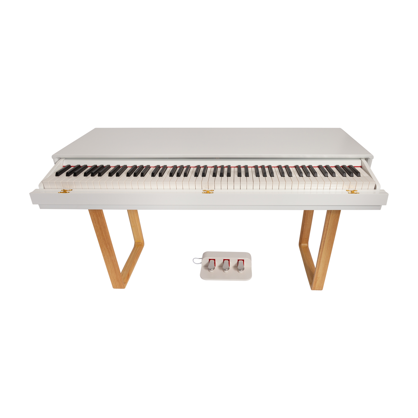 Crown CMPD-801-WHT Upright 88-Key Weighted Digital Piano with Convertible Desk Design in White — view 4