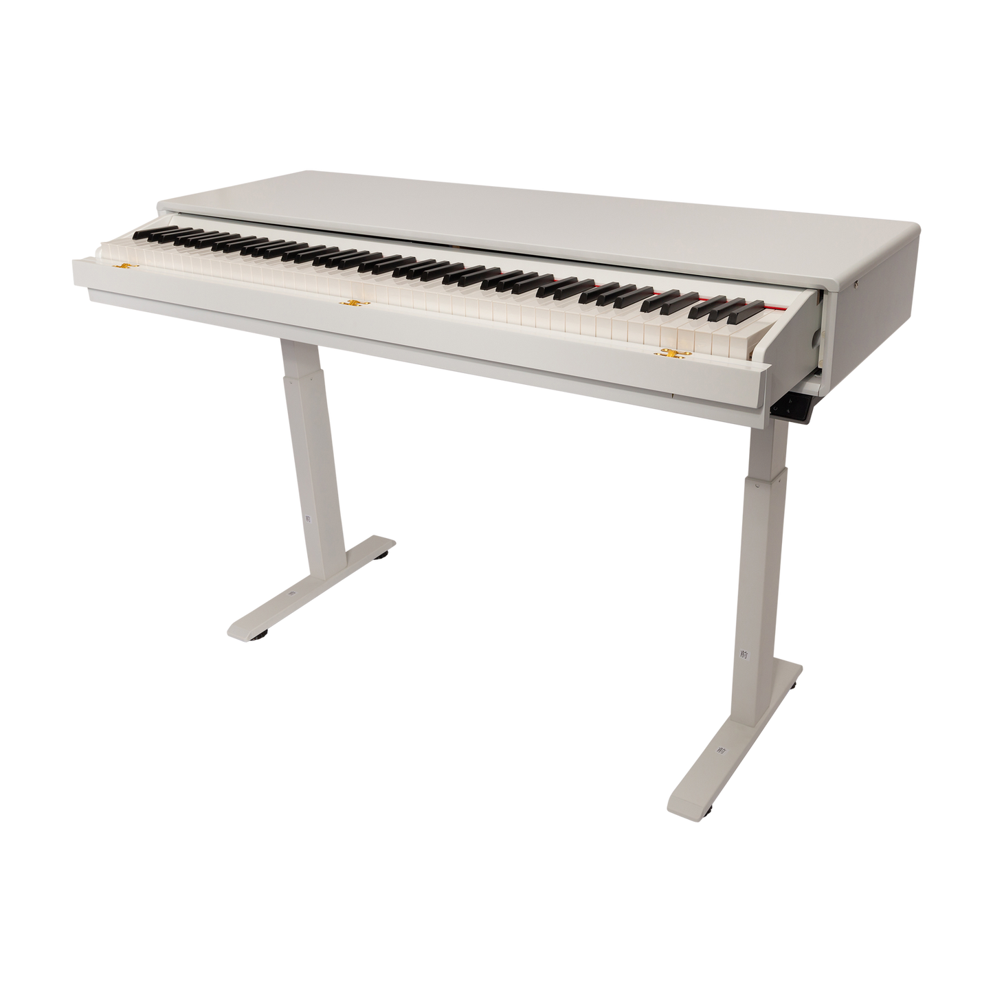 Crown CMPD-822 Height Adjustable Hideaway Digital Piano with 88-Key Hammer-Action Keyboard and French Dream Sound Engine (White)