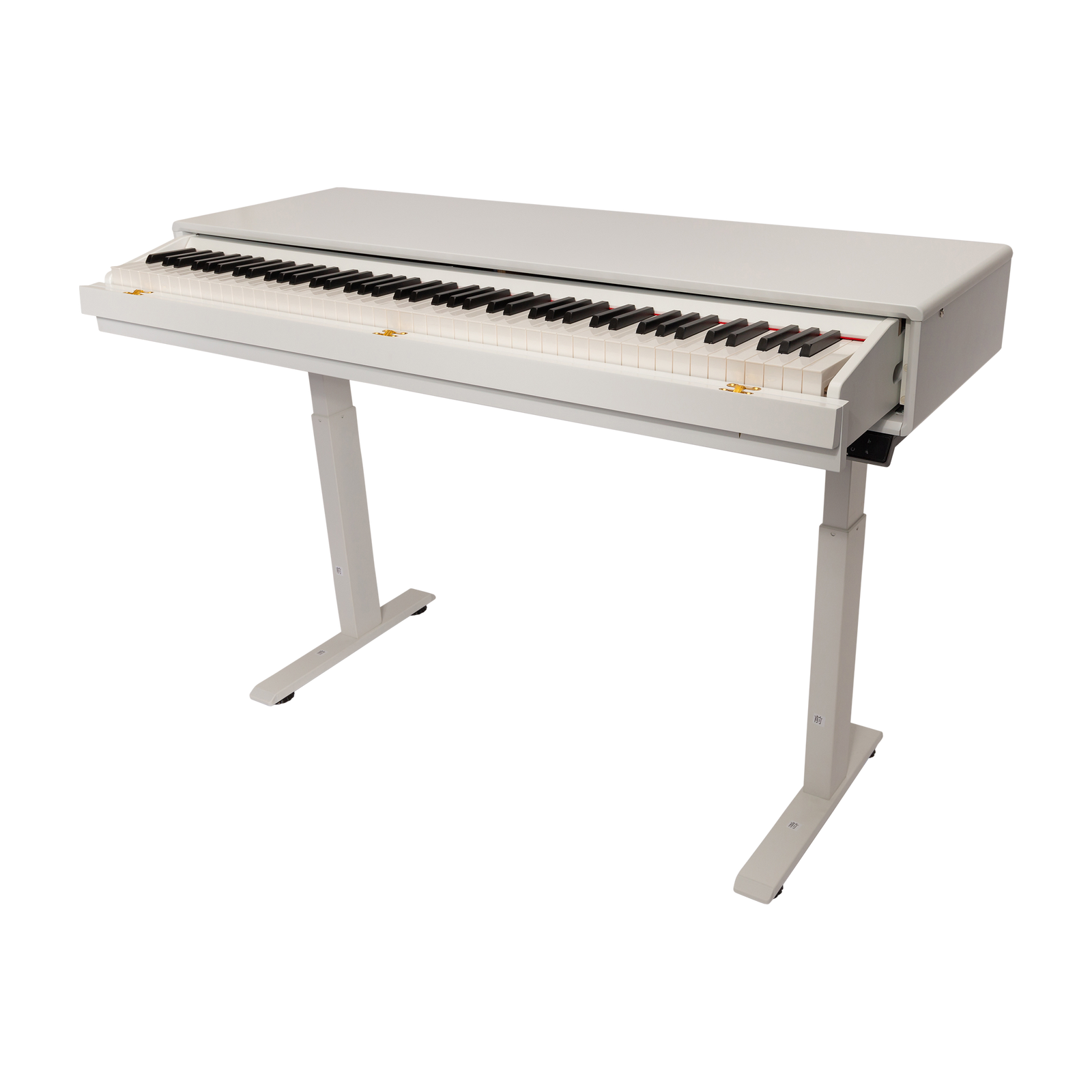 Crown CMPD-822 Height Adjustable Hideaway Digital Piano with 88-Key Hammer-Action Keyboard and French Dream Sound Engine (White)