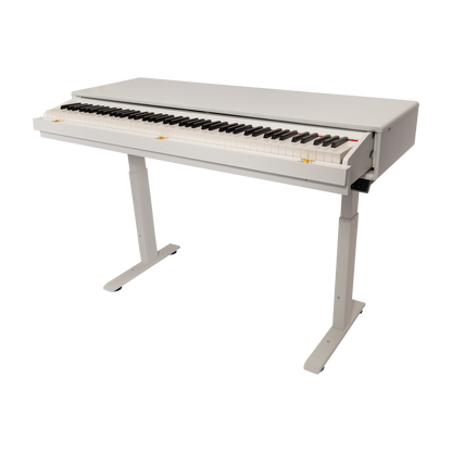 Crown CMPD-822 Height Adjustable Hideaway Digital Piano with 88-Key Hammer-Action Keyboard and French Dream Sound Engine (White)