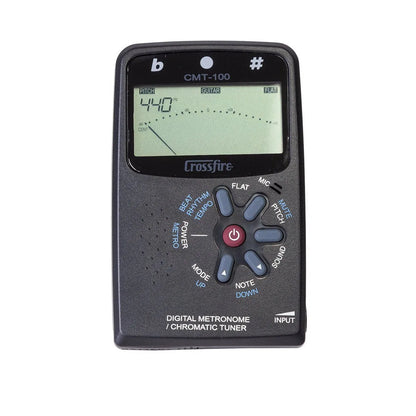 Crossfire CMT-100-BLK Chromatic Tuner and Digital Metronome