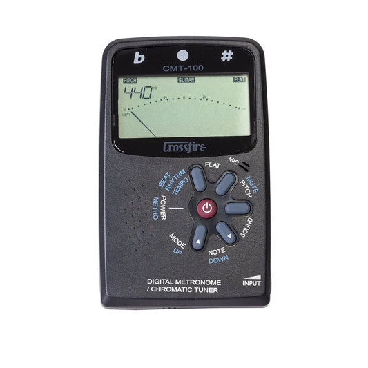 Crossfire CMT-100-BLK Chromatic Tuner and Digital Metronome