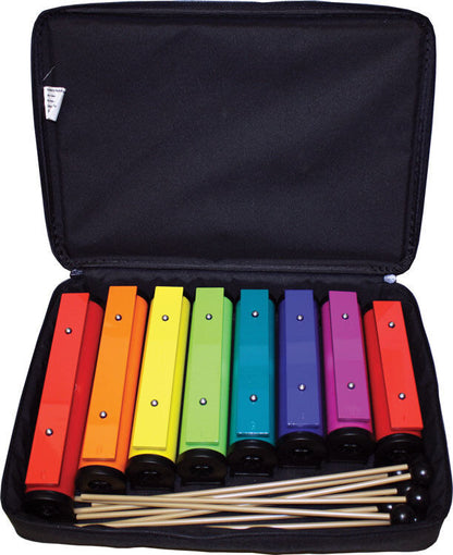 Chroma-Notes 8-Note Resonator Bell Set with Mallets and Carrying Case