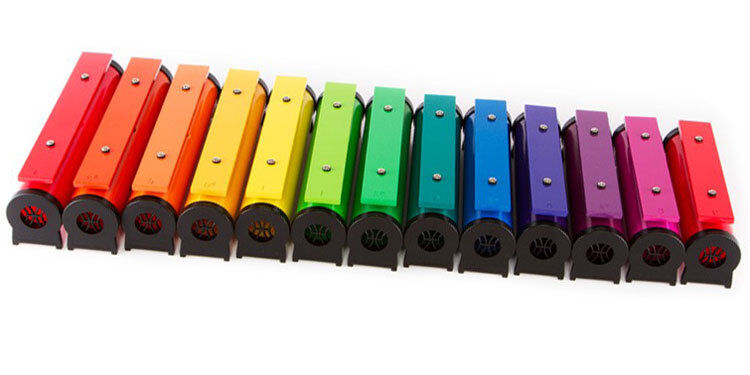 Chroma-Notes 13-Note Resonator Bell Set with Carrying Case and Mallets