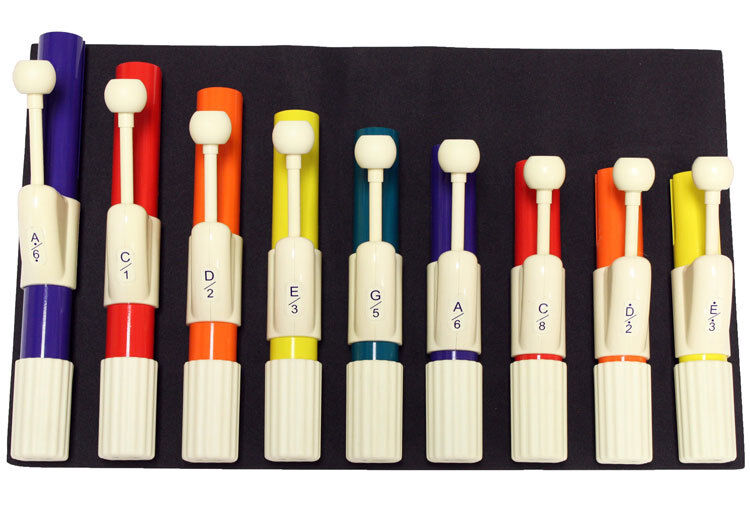 Chroma-Notes 9-Note Pentatonic Handchimes Set with Padded Case