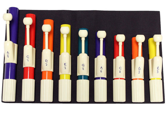 Chroma-Notes 9-Note Pentatonic Handchimes Set with Padded Case