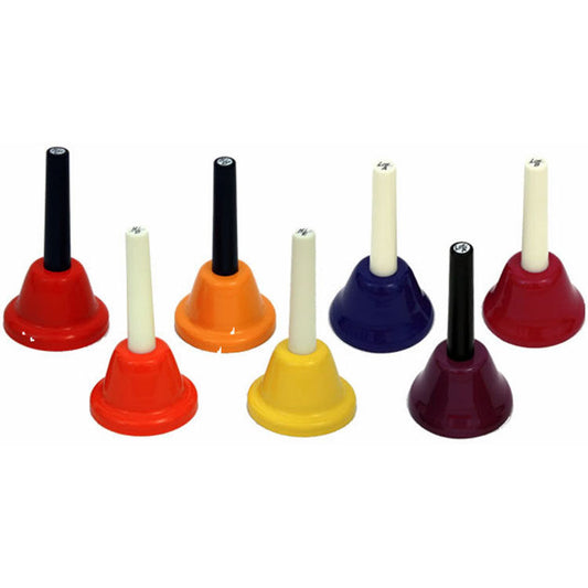 Chroma-Notes 7-Note Extended Range Handbell Set in Boomwhacker Colours