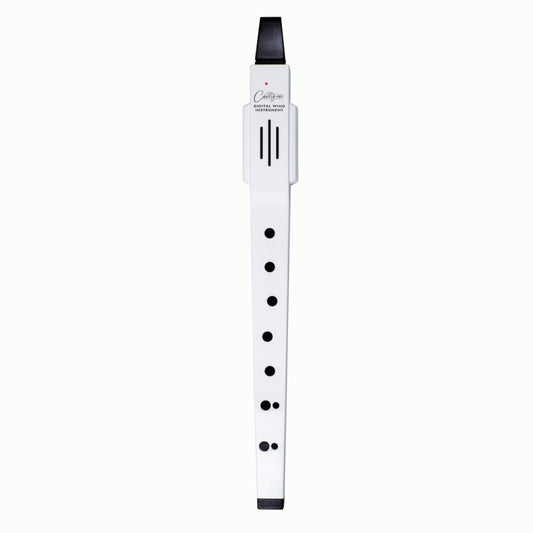 Carry-On Digital Wind Instrument 2 - White with 10 Voices, Breath Sensitivity, Adjustable Reverb