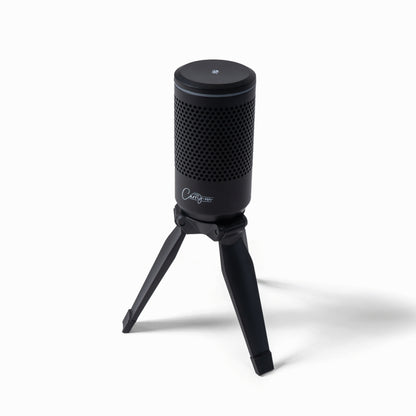 Carry-On Foldable USB Microphone with Tripod Stand and Headphone Output - Black