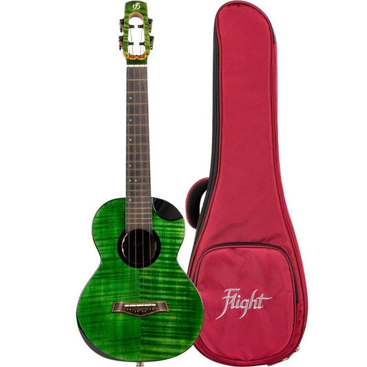 Flight Comet EQ-A Green Tenor Ukulele with Deluxe Gig Bag