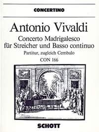 Vivaldi Concerto Madrigalesco PV 86 / RV 129 Full Score 16 Pages Schott Music