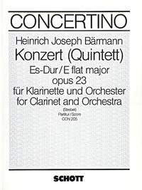 Baermann - Concerto (Quintett) E Flat Major Op. 23 Full Score, 64 Pages