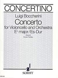 Boccherini Concerto E Flat Major Full Score for Cello and Orchestra, 54 Pages, Schott Music