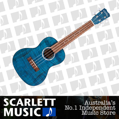 Cordoba 15CFM Concert Ukulele Flamed Maple Sapphire Blue — view 2