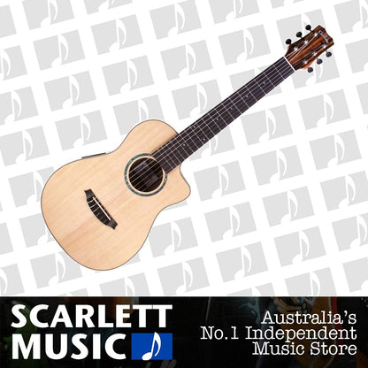 Cordoba Mini II EB-CE Spruce Top/Ebony Back, Sides Cutaway Electric Classical Guitar — view 2