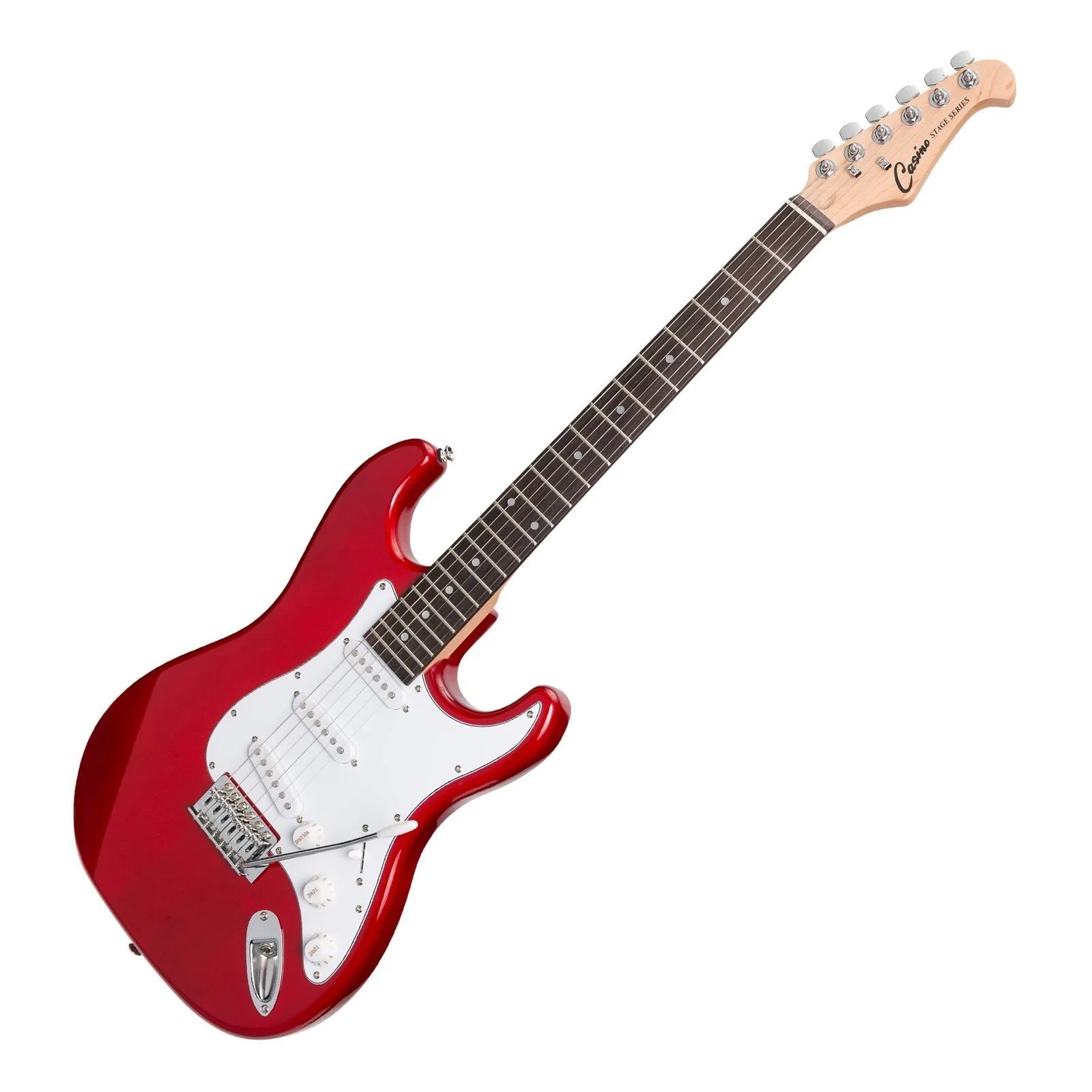 Casino CST-22 Electric Guitar Pack with 10 Watt Amplifier in Transparent Wine Red — view 4