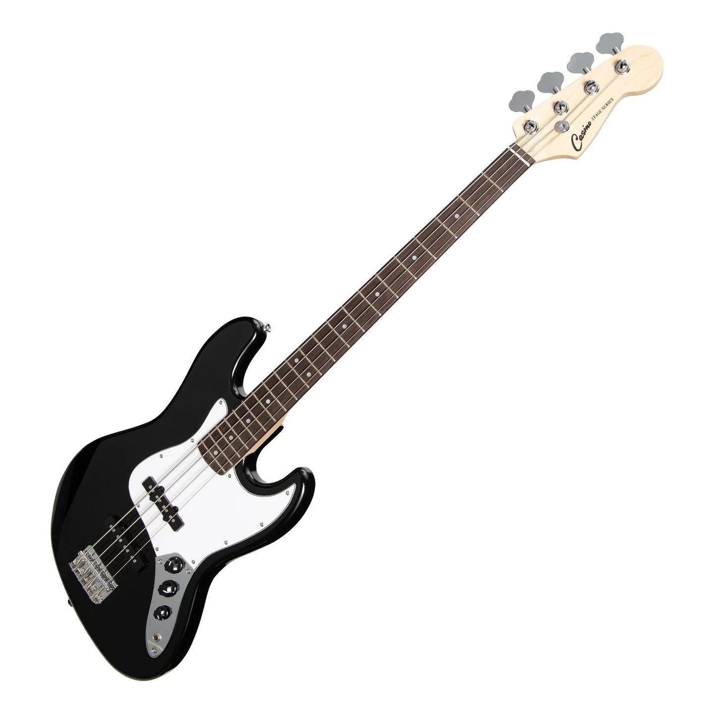Casino J-Style Electric Bass Guitar Pack with 15 Watt Amplifier - Black — view 4