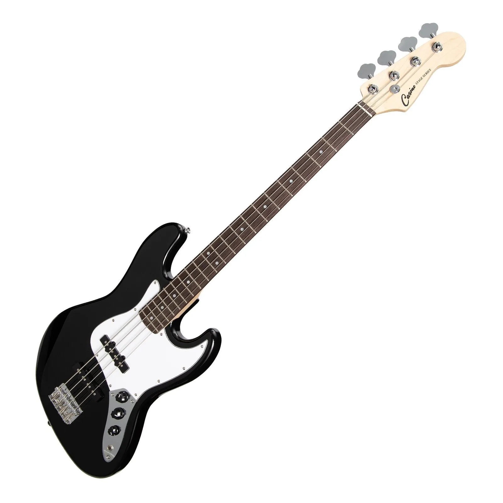 Casino J-Style Electric Bass Guitar Pack with 15 Watt Amplifier - Black — view 4