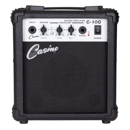 Casino ST-Style 3/4 Size Electric Guitar Pack with 10 Watt Amplifier - Black — view 3