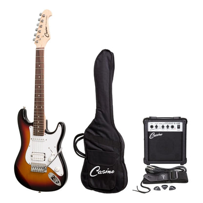 Casino ST-Style 3/4 Size Electric Guitar Pack with 10 Watt Amplifier - Sunburst