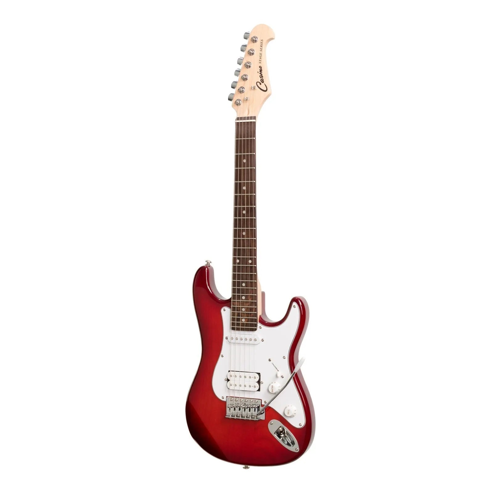 Casino ST-Style 3/4 Electric Guitar Pack with 10 Watt Amplifier - Transparent Wine Red — view 2
