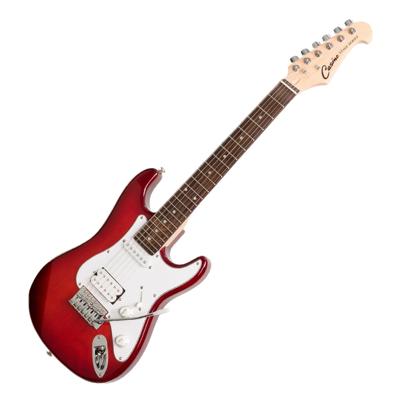 Casino ST-Style 3/4 Electric Guitar Pack with 10 Watt Amplifier - Transparent Wine Red — view 4