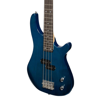 Casino CTB-24-TBL Tune-Style Electric Bass Guitar with 15W Amplifier Pack - Transparent Blue — view 5