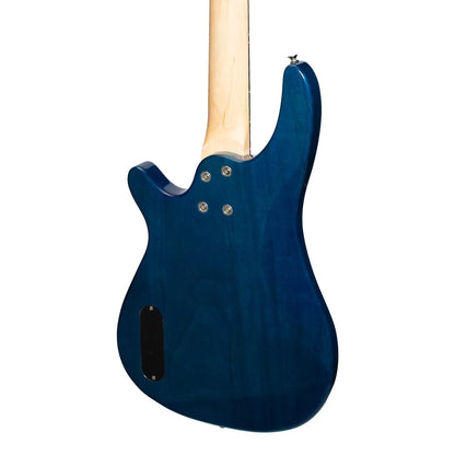 Casino CTB-24-TBL Tune-Style Electric Bass Guitar with 15W Amplifier Pack - Transparent Blue — view 6