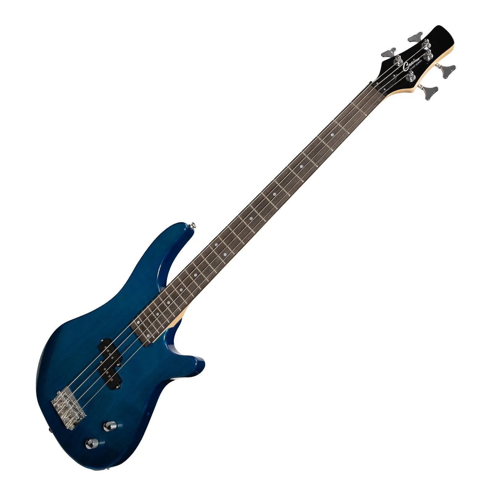 Casino CTB-24-TBL Tune-Style Electric Bass Guitar with 15W Amplifier Pack - Transparent Blue — view 4