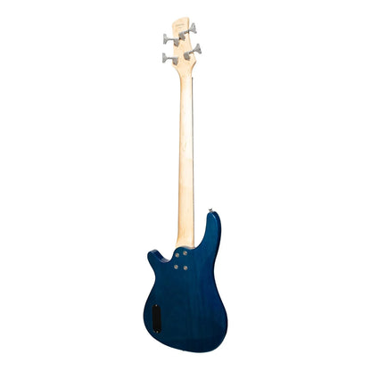Casino CTB-24-TBL Tune-Style Electric Bass Guitar with 15W Amplifier Pack - Transparent Blue — view 3
