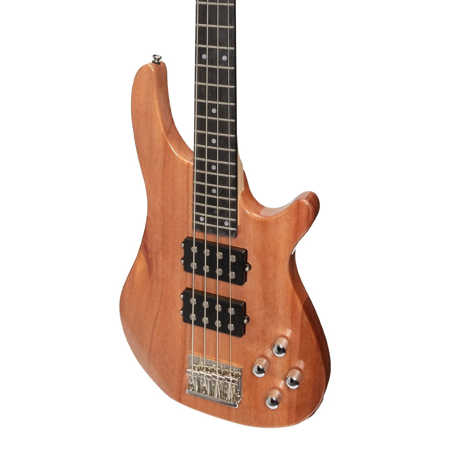 Casino '24 Series' Mahogany T-Style Electric Bass Guitar Pack with 15 Watt Amplifier (Natural Gloss) — view 5