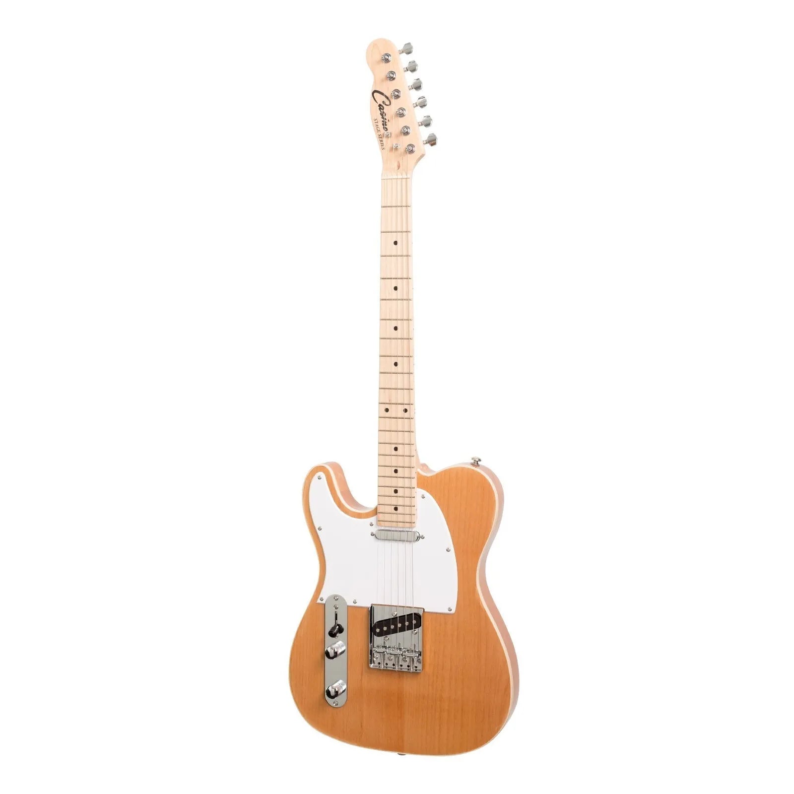 Casino TE-Style Left Handed Electric Guitar Set with 15 Watt Amplifier Pack - Natural Gloss — view 2