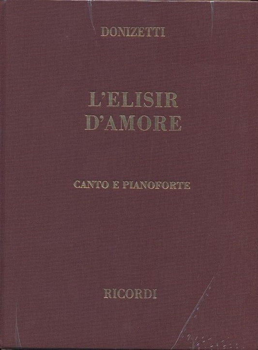 L Elisir D Amore Vocal Score Italian Book