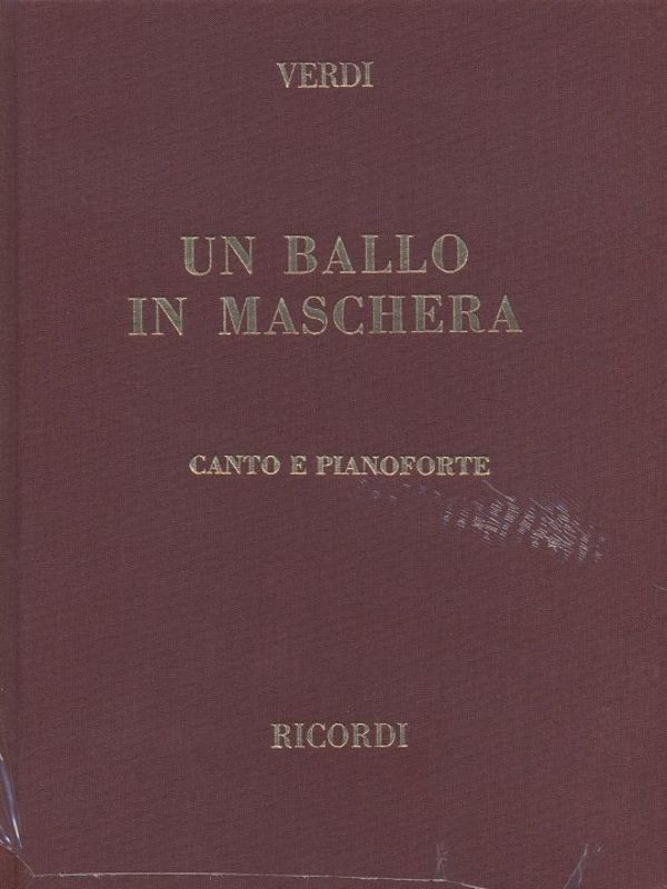 Un Ballo In Maschera (A Masked Ball) It Cloth Vs Book