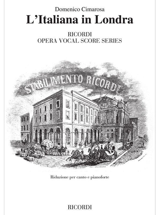 Cimarosa - L'Italiana In Londra Vocal Score Book